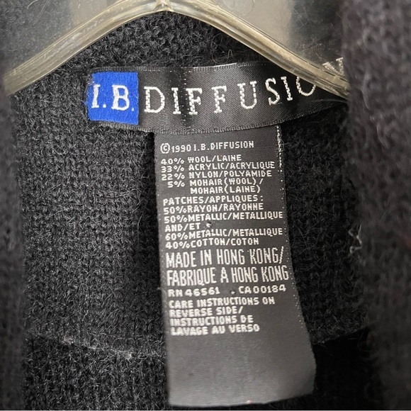 Vintage IB Diffusion wool/mohair sweater coat/ cardigan small - Picture 2 of 7